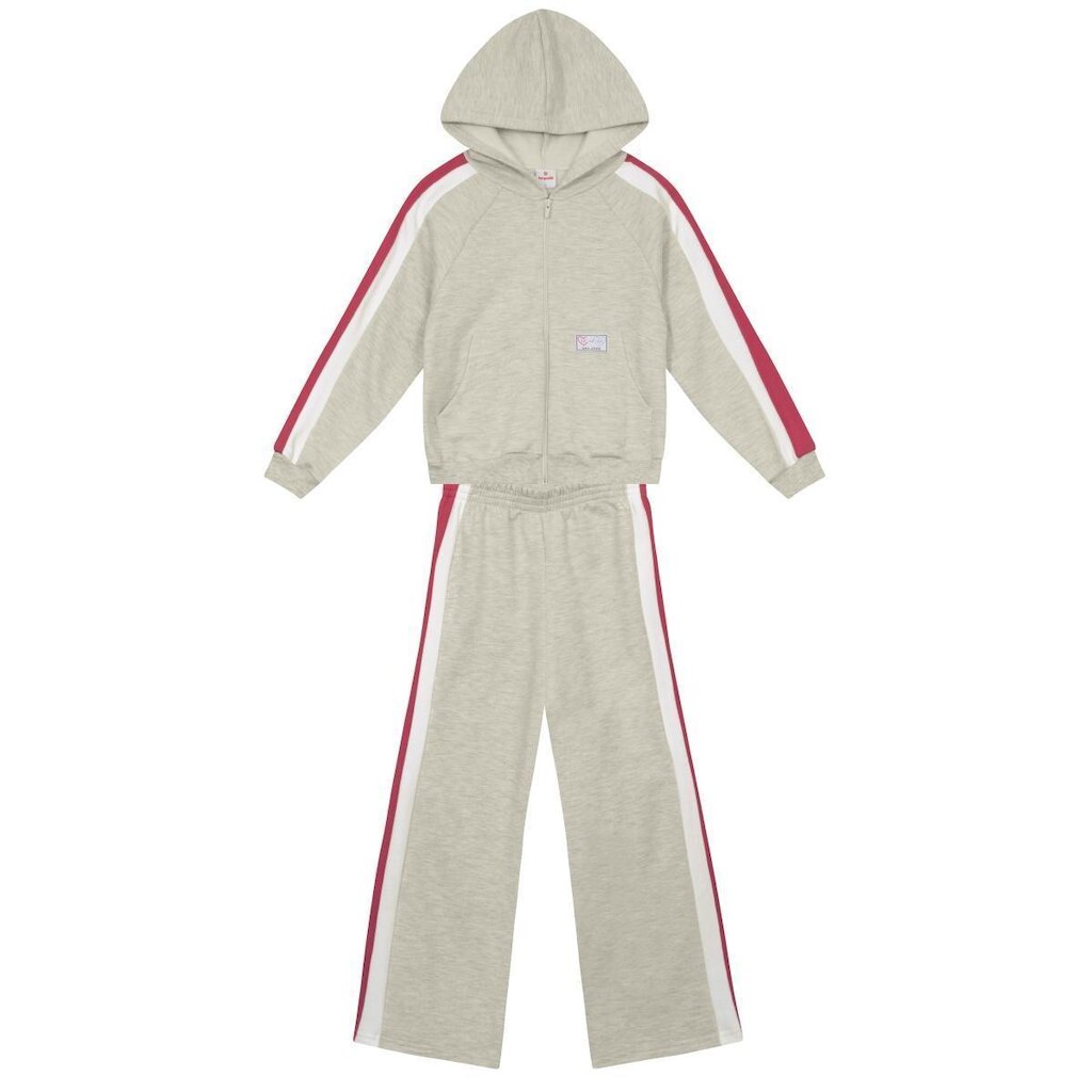 Conjunto infantil menina em moletom Brandili