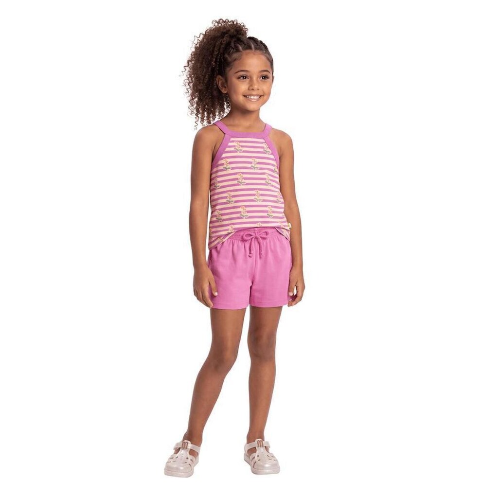 Conjunto Infantil Menina Fofura Alphabeto Rosado