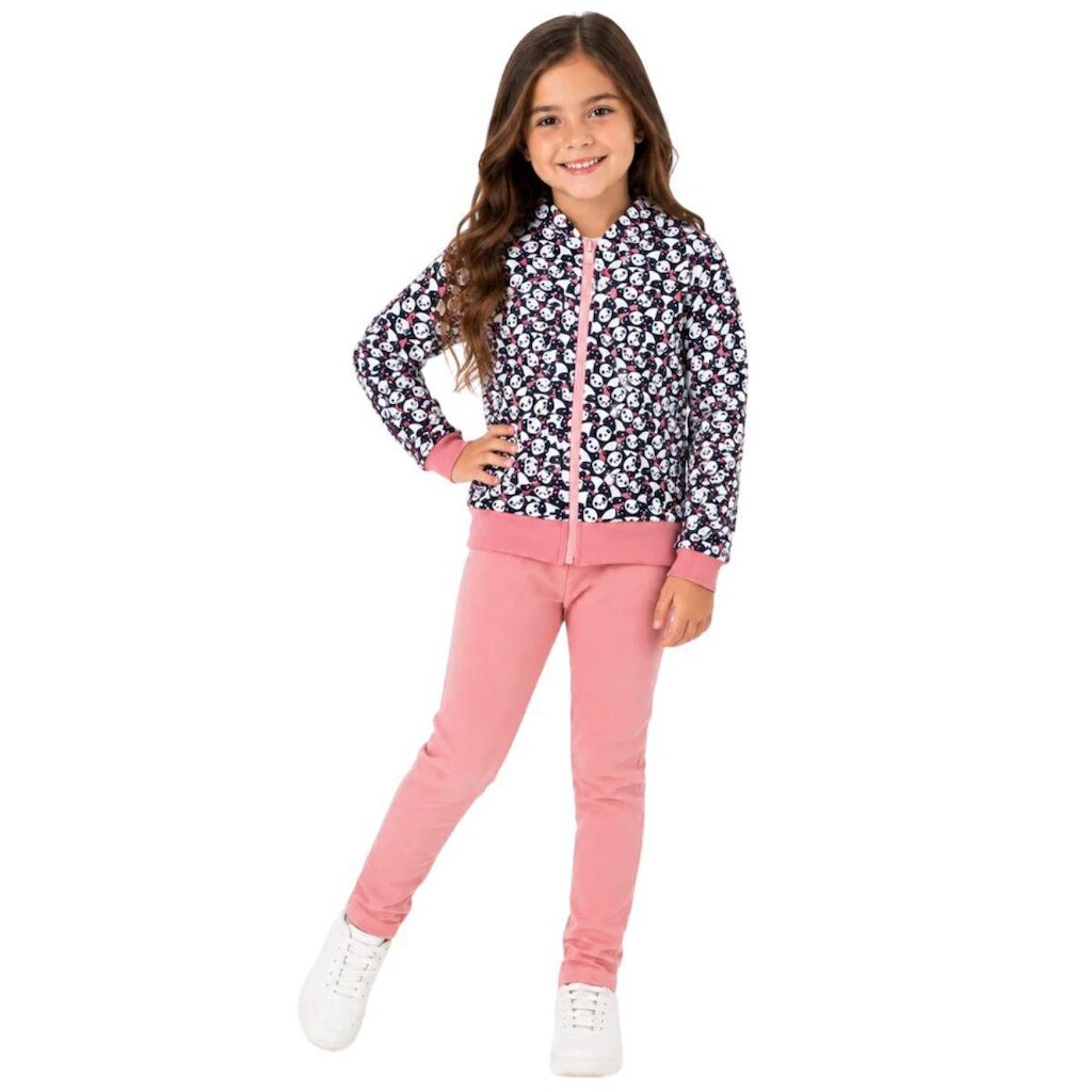 Conjunto Infantil Menina Inverno Pandas Iaia