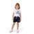 Conjunto Infantil Menina Manga Curta Arrumadinhos Keep Going - Branco