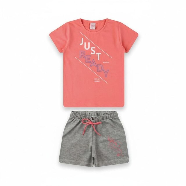 Conjunto Infantil Menina Manga Curta Arrumadinhos Keep Going