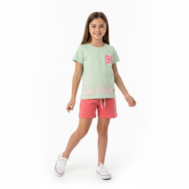 Conjunto Infantil Menina Manga Curta Arrumadinhos Keep Going