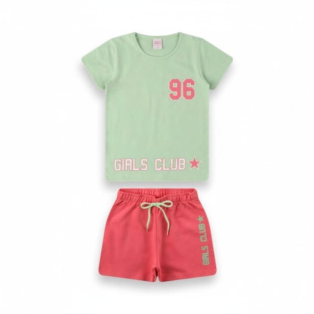 Conjunto Infantil Menina Manga Curta Arrumadinhos Keep Going