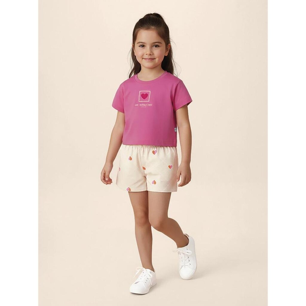 Conjunto Infantil Menina Manga Curta Malwee Ref. 139535