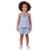 Conjunto Infantil Menina Micro Floral Alphabeto Azul - Azul