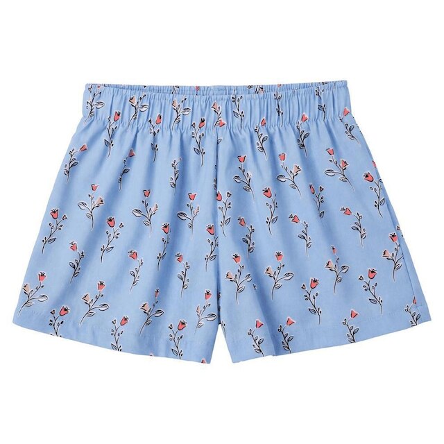 Conjunto Infantil Menina Micro Floral Alphabeto Azul