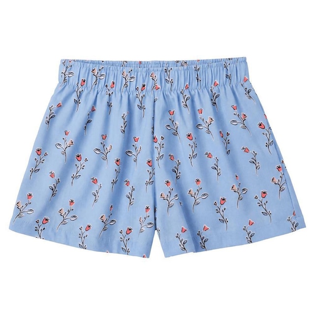 Conjunto Infantil Menina Micro Floral Alphabeto Azul