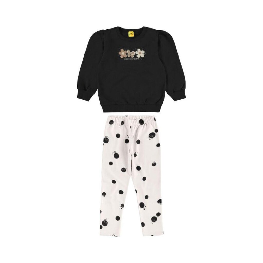 Conjunto Infantil Menina Moletom Manga Longa Estampado Rovitex