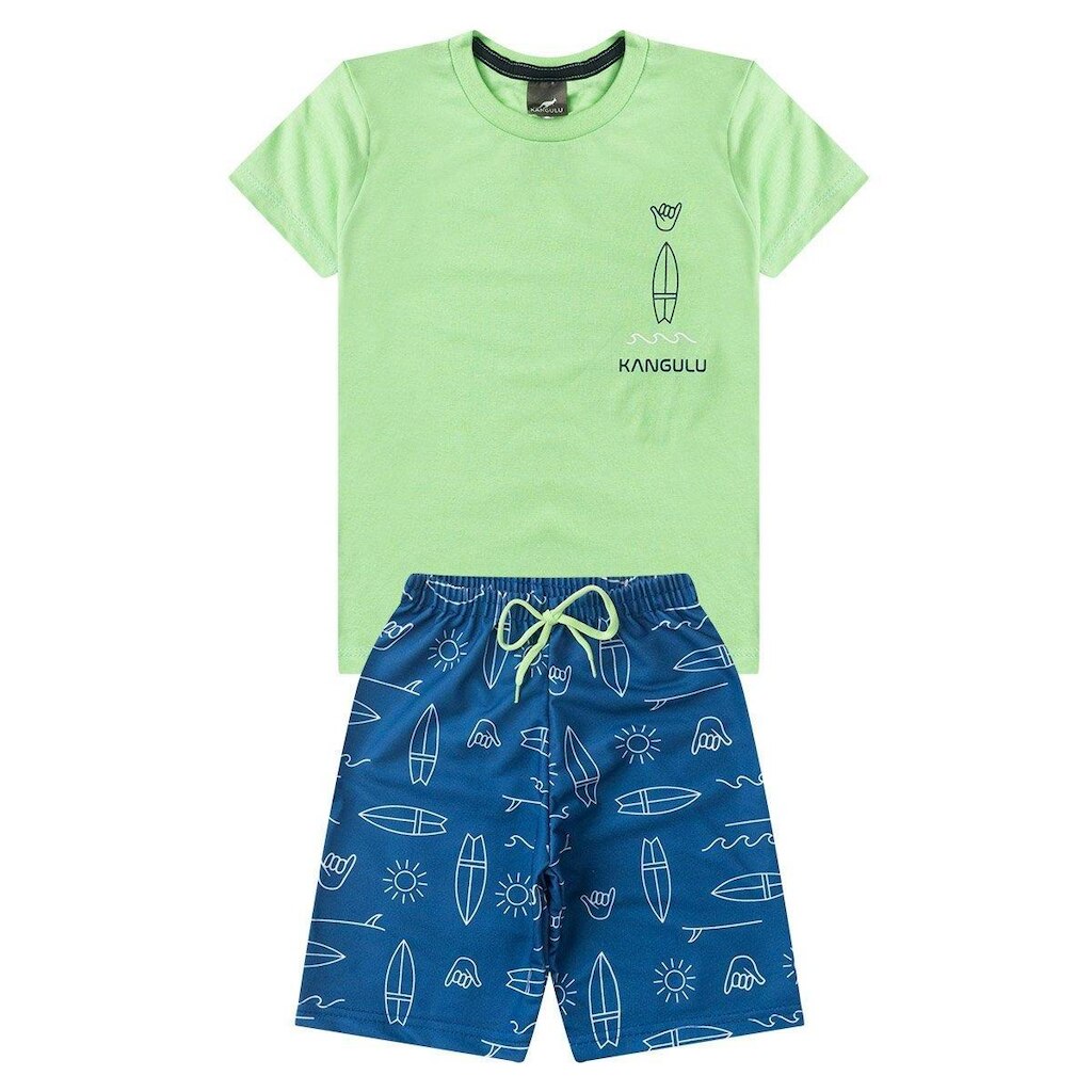 Conjunto Infantil Menino Algodão Premium Hang Loose Kangulu