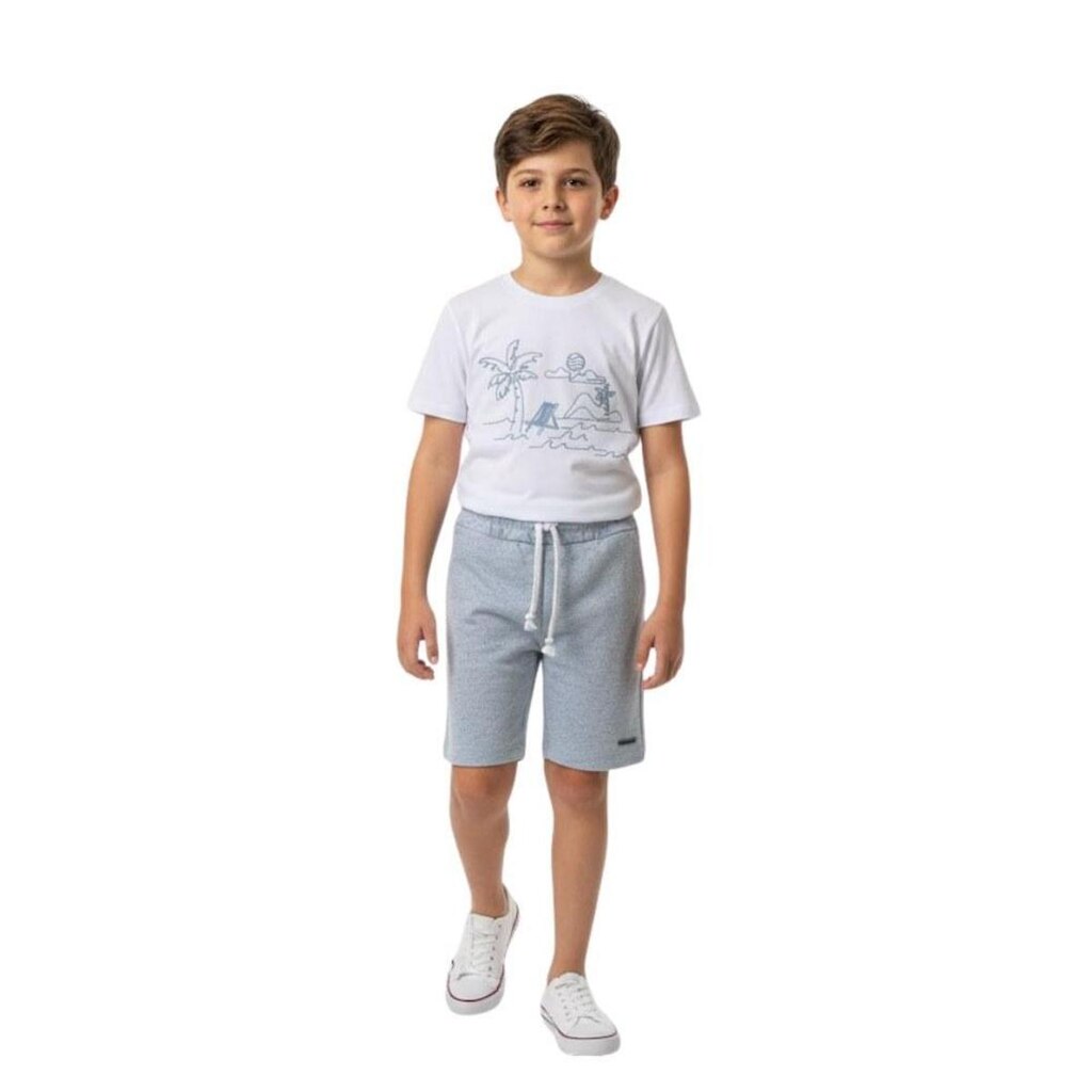 Conjunto Infantil Menino Baby Vest Manga Curta Coqueiro