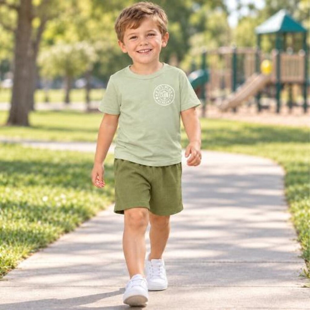 Conjunto Infantil Menino Camiseta Let’s Play Academy e Shorts Texturizado Sem Bolsos 4YOU- Cativa