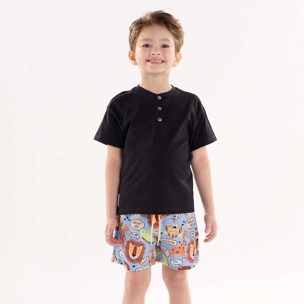 Conjunto Infantil Menino Camiseta/Bermuda Animais Up Baby
