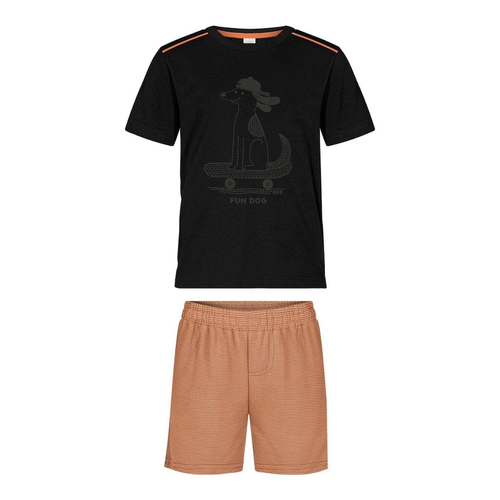 Conjunto Infantil Menino Camiseta/Bermuda Laranja Alakazoo