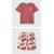 Conjunto Infantil Menino Camiseta/Bermuda Vermelho Hering - Vermelho
