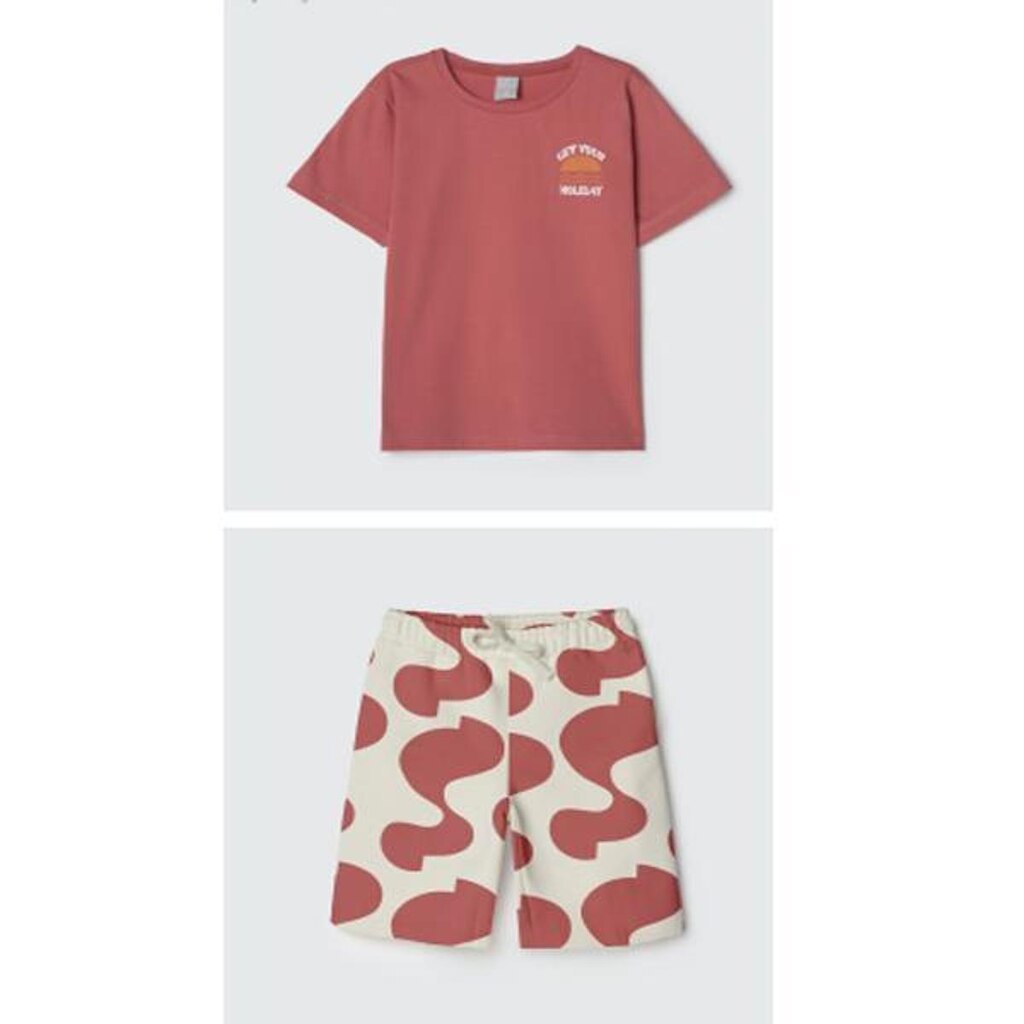 Conjunto Infantil Menino Camiseta/Bermuda Vermelho Hering