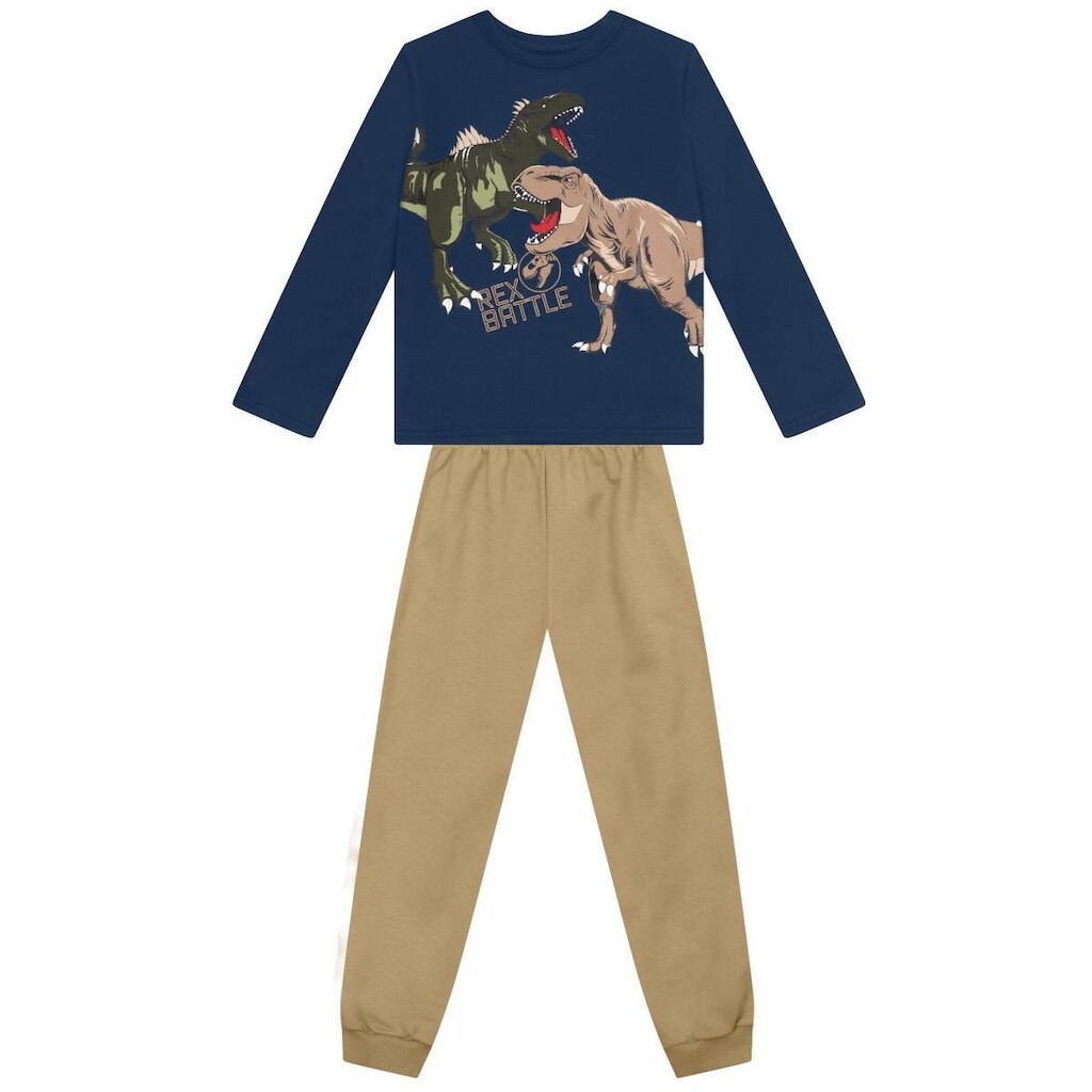 Conjunto infantil menino de dinossauros Brandili
