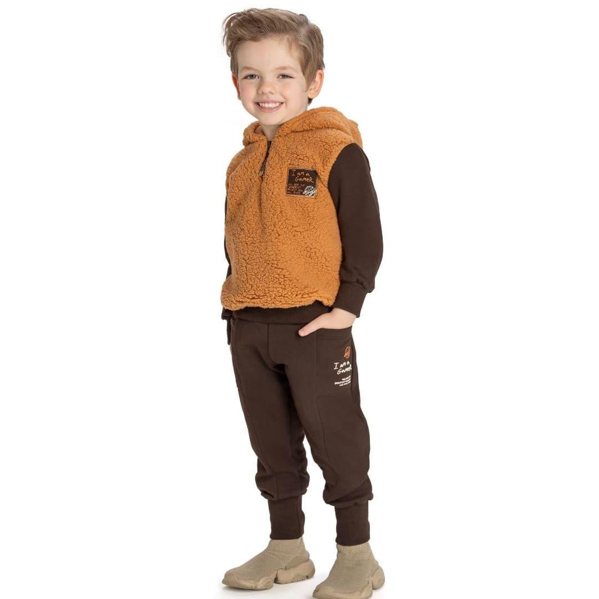 Conjunto Moletom Bebe Roupa De Frio De Menino Moletom Roupas