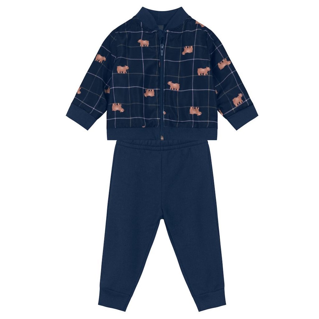 Conjunto Infantil  Menino Jaqueta e Calça Moletom Mundi