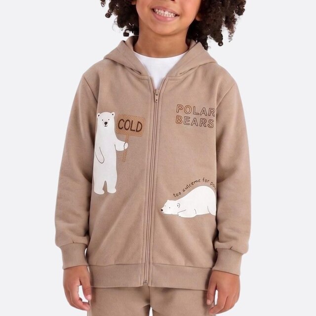 Conjunto Infantil Menino Manga Longa 2 Peças Urso Rovitex