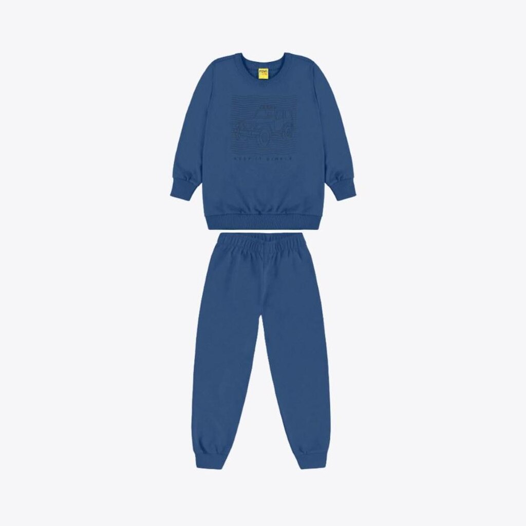 Conjunto Infantil Menino Moletom Manga Longa 2 Peças Rovitex