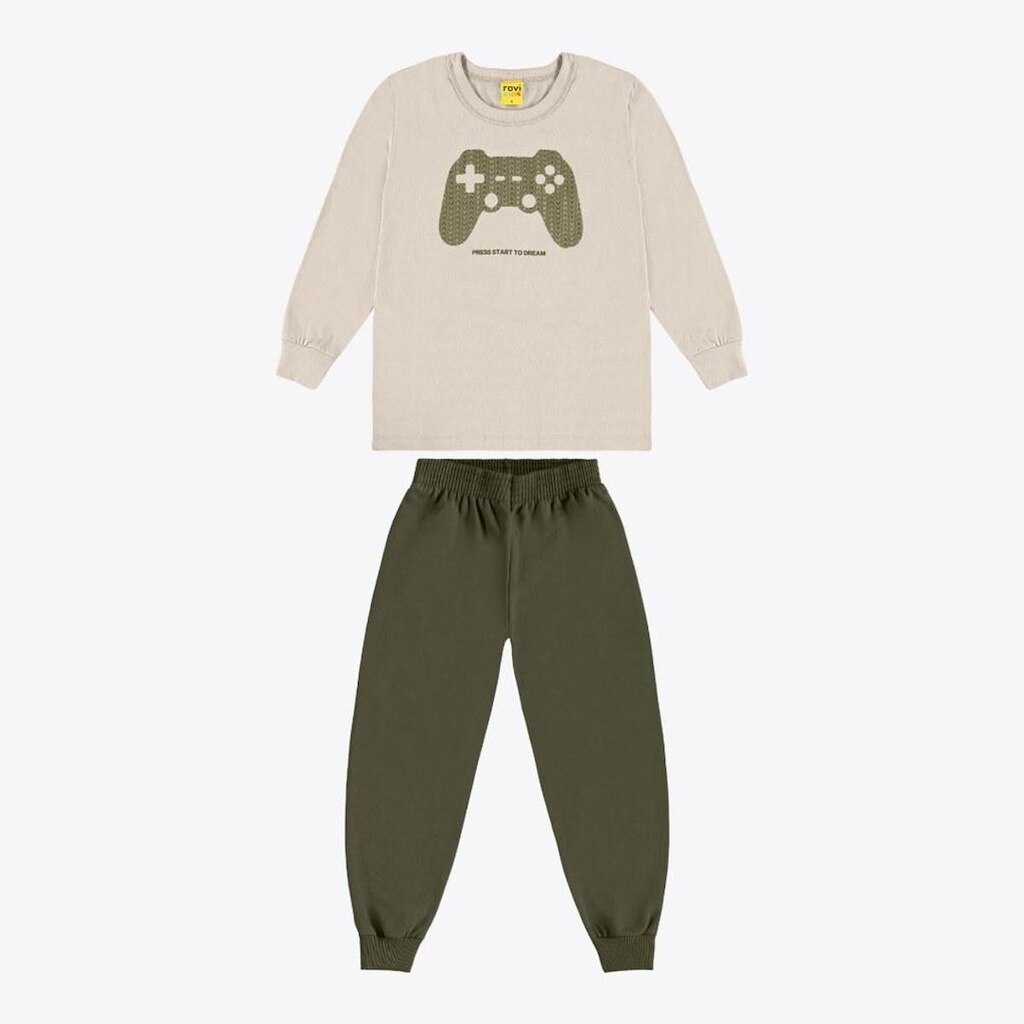 Conjunto Infantil Menino Moletom Manga Longa Game Rovitex