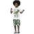 Conjunto Infantil Menino Verão Camiseta e Bermuda em Microfibra Dinossauro 2 peças Tam 4 a 12 - Faki - Branco