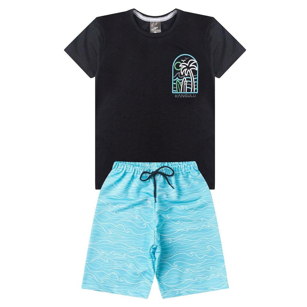 Conjunto Infantil Menino Verão Surf Kangulu