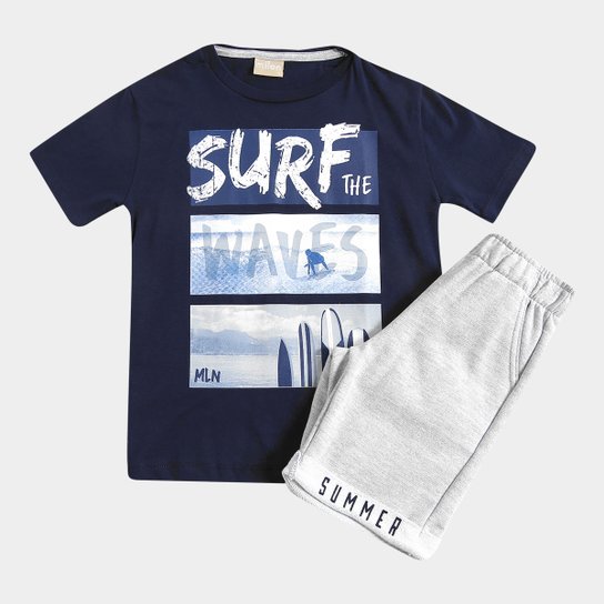 Conjunto Infantil Milon Surf The Waves Masculino - Marinho