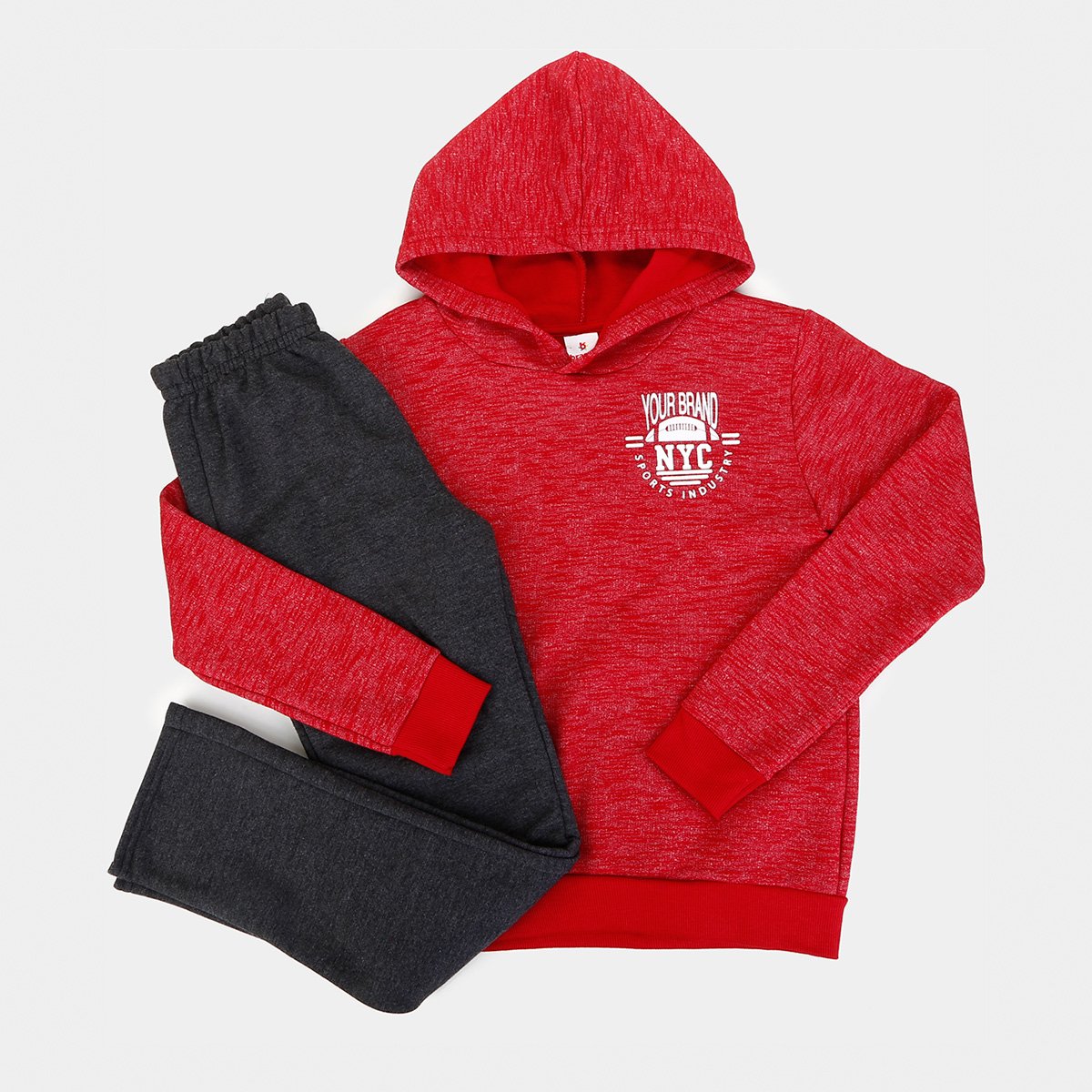 Conjunto Infantil Moletom Brandili Your Brand NYC Masculino - Vermelho é ruim? Conjunto Infantil Moletom Brandili Your Brand NYC Masculino - Vermelho é boa?