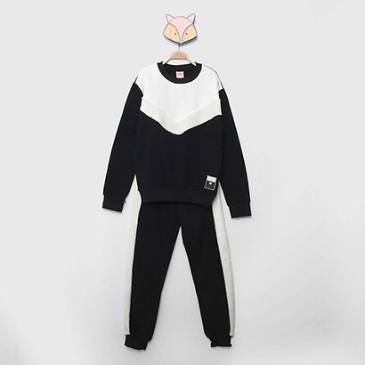 Conjunto Infantil Moletom For Girl Estampado Paetê Menina - Feminino