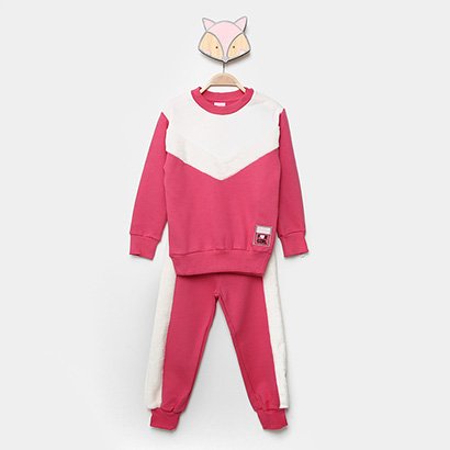 Conjunto Infantil Moletom For Girl Estampado Paetê Menina - Feminino