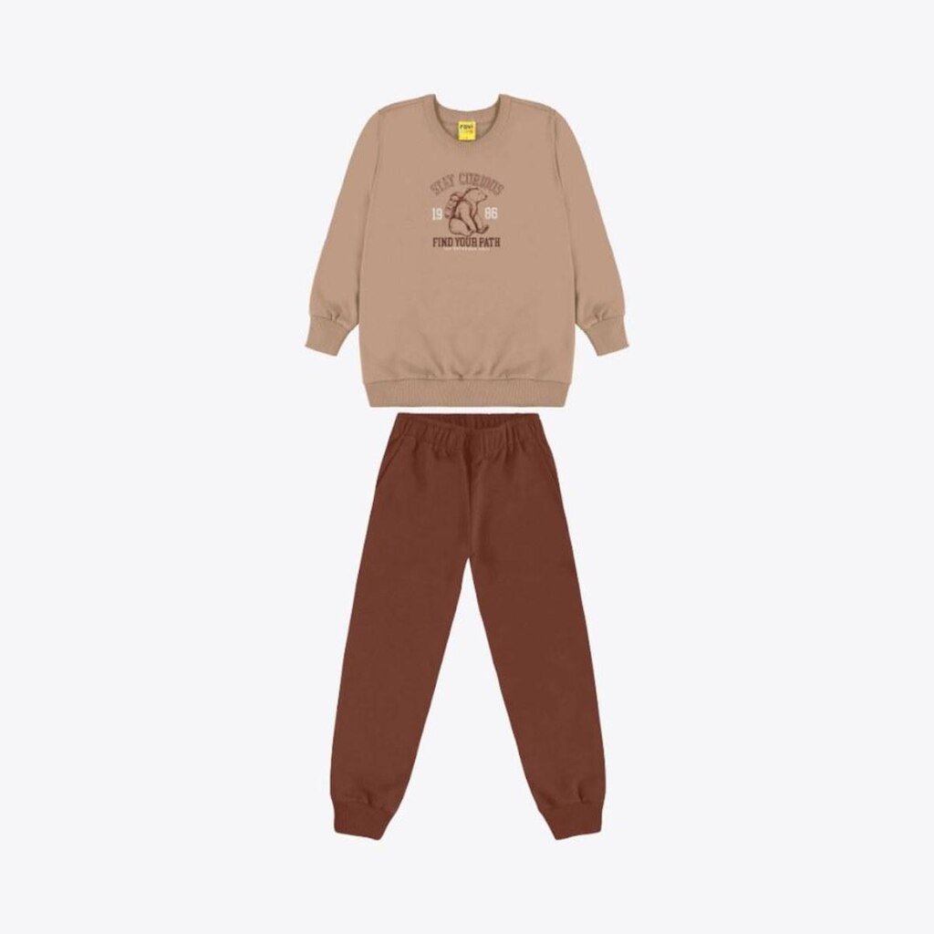 Conjunto Infantil Moletom Menino Manga Longa 2 Peças Rovitex