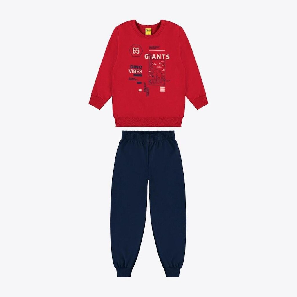 Conjunto Infantil Moletom Menino Manga Longa 2 Peças Rovitex