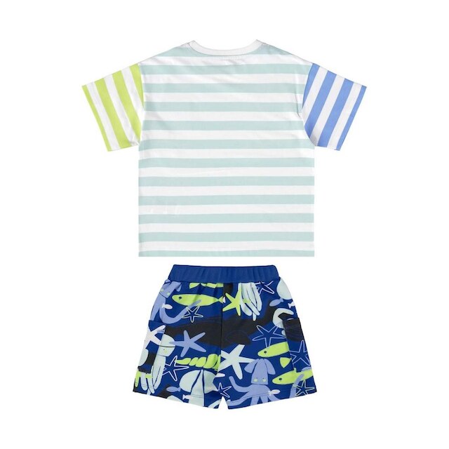 Conjunto Infantil para Menino oMar com Camiseta e Short Três e Já