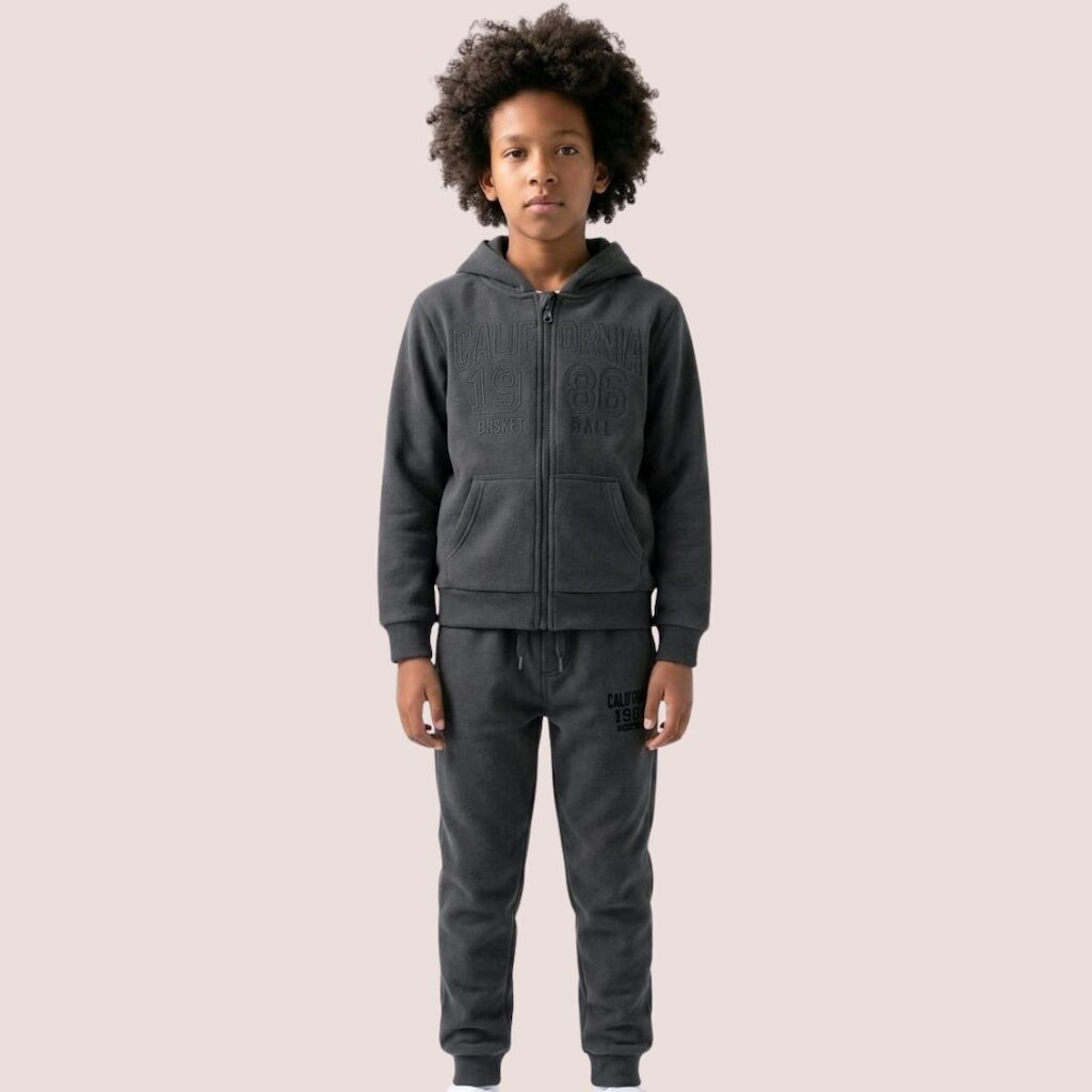 Conjunto Infantil Peluciado Casaco e Calça Fleece