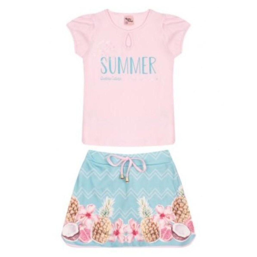 Conjunto Infantil Quebra Cabeça Verão Tropical Feminino