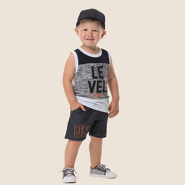 Conjunto Infantil Regata E Bermuda Moletinho Start Marlan