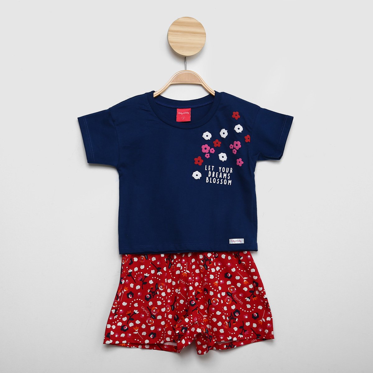 Conjunto Infantil Romitex Dreams Feminino - Azul Menor preço em Conjunto Infantil Romitex Dreams Feminino - Azul