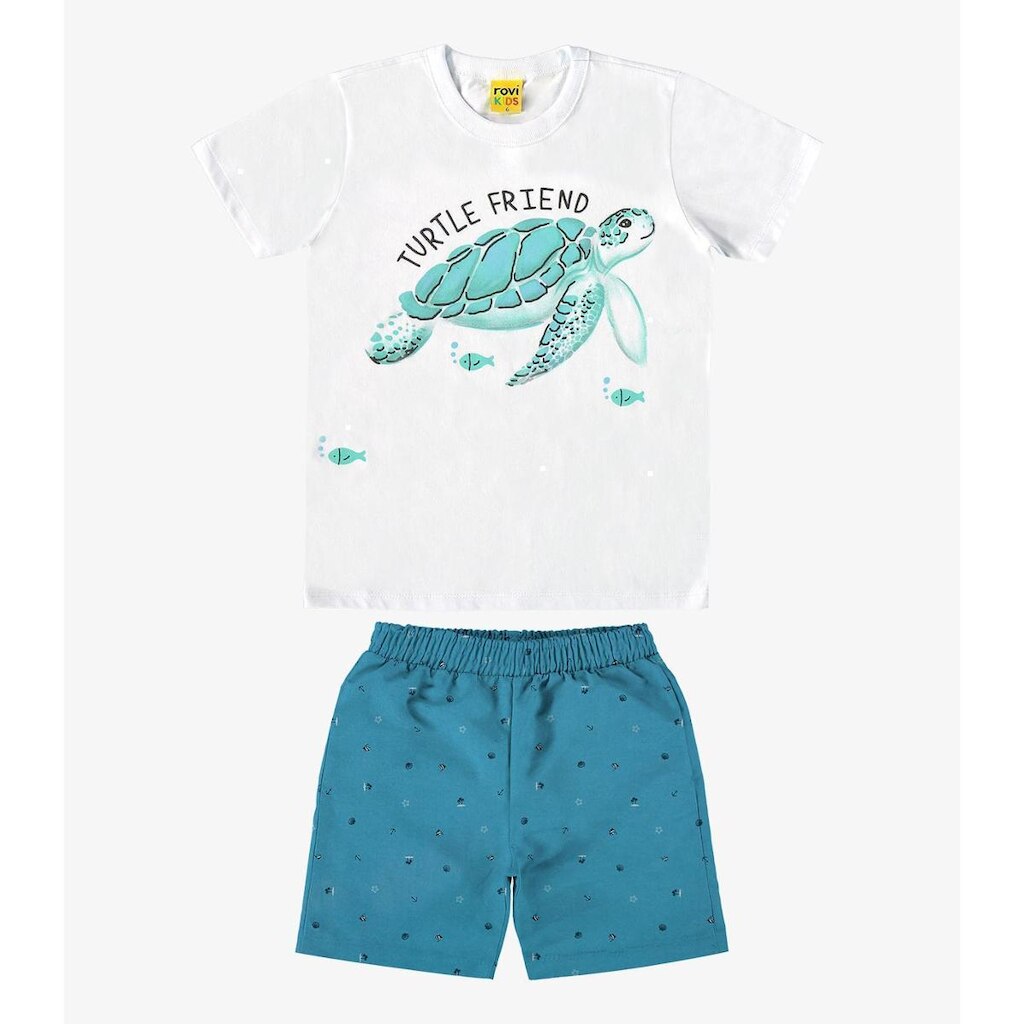 Conjunto Infantil Rovitex Kids Camiseta com Bermuda Masculino