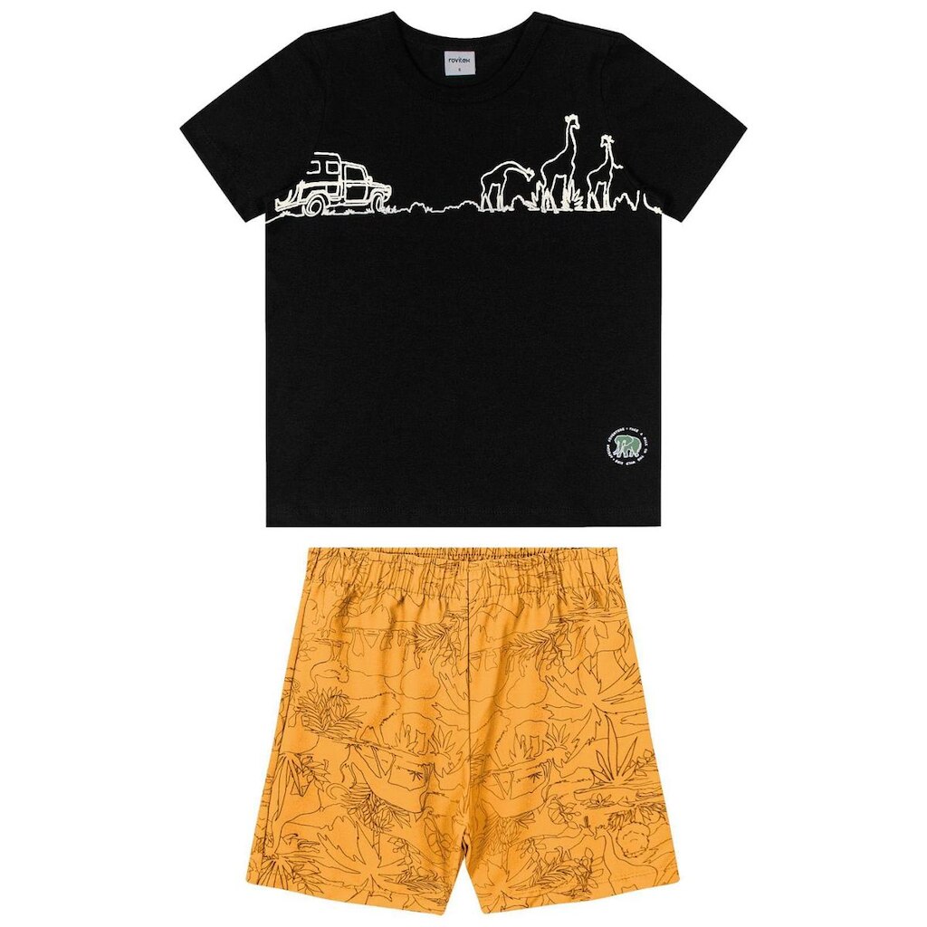 Conjunto Infantil Safari Rovitex Kids Preto