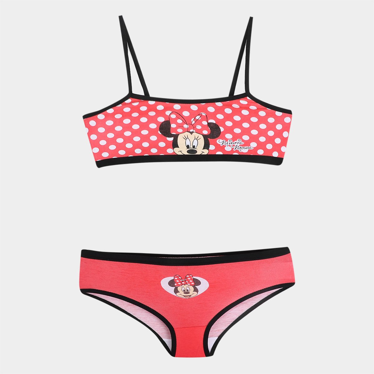 Conjunto Infantil Trifil Top E Calcinha Minnie Disney Feminino - Rosa+Preto Menor preço em Conjunto Infantil Trifil Top E Calcinha Minnie Disney Feminino - Rosa+Preto