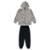 Conjunto Jaqueta com Capuz e Calça Moletom para Meninos Bee Loop - Cinza