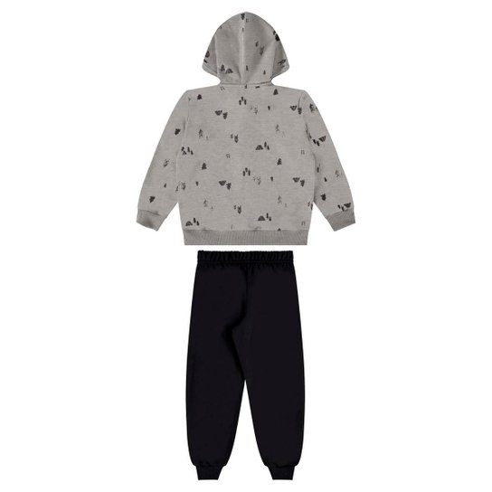 Conjunto Jaqueta com Capuz e Calça Moletom para Meninos Bee Loop