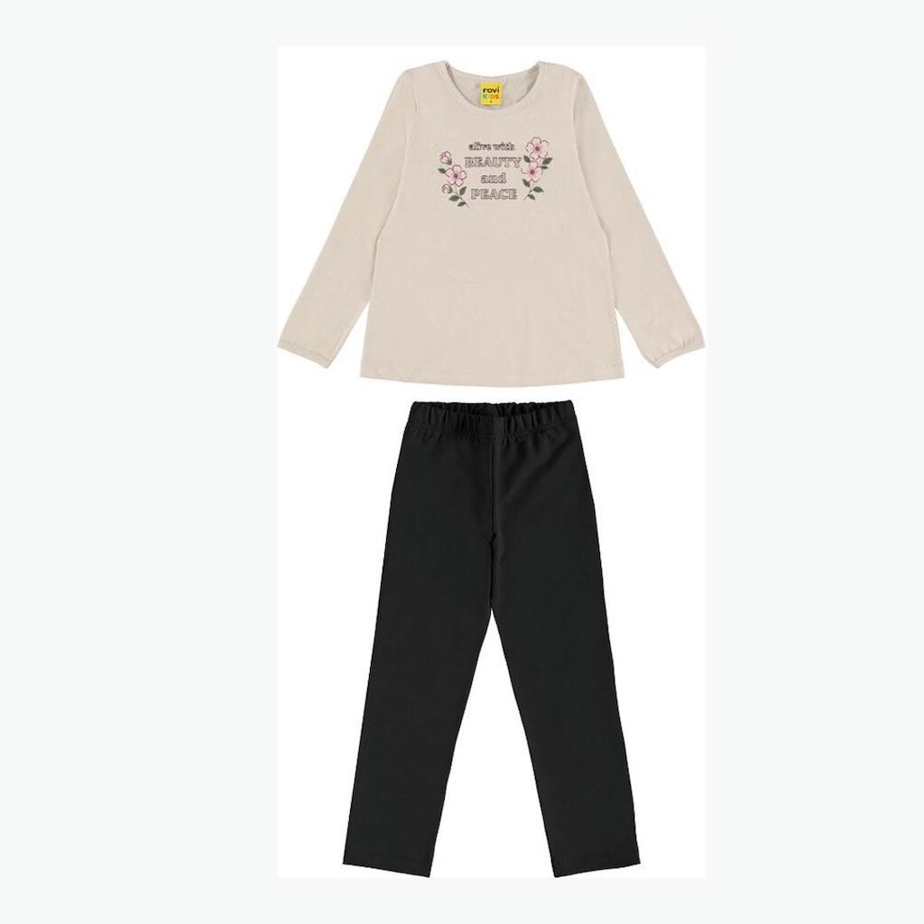 Conjunto Juvenil Menina Manga Longa Beauty And Peace Rovitex