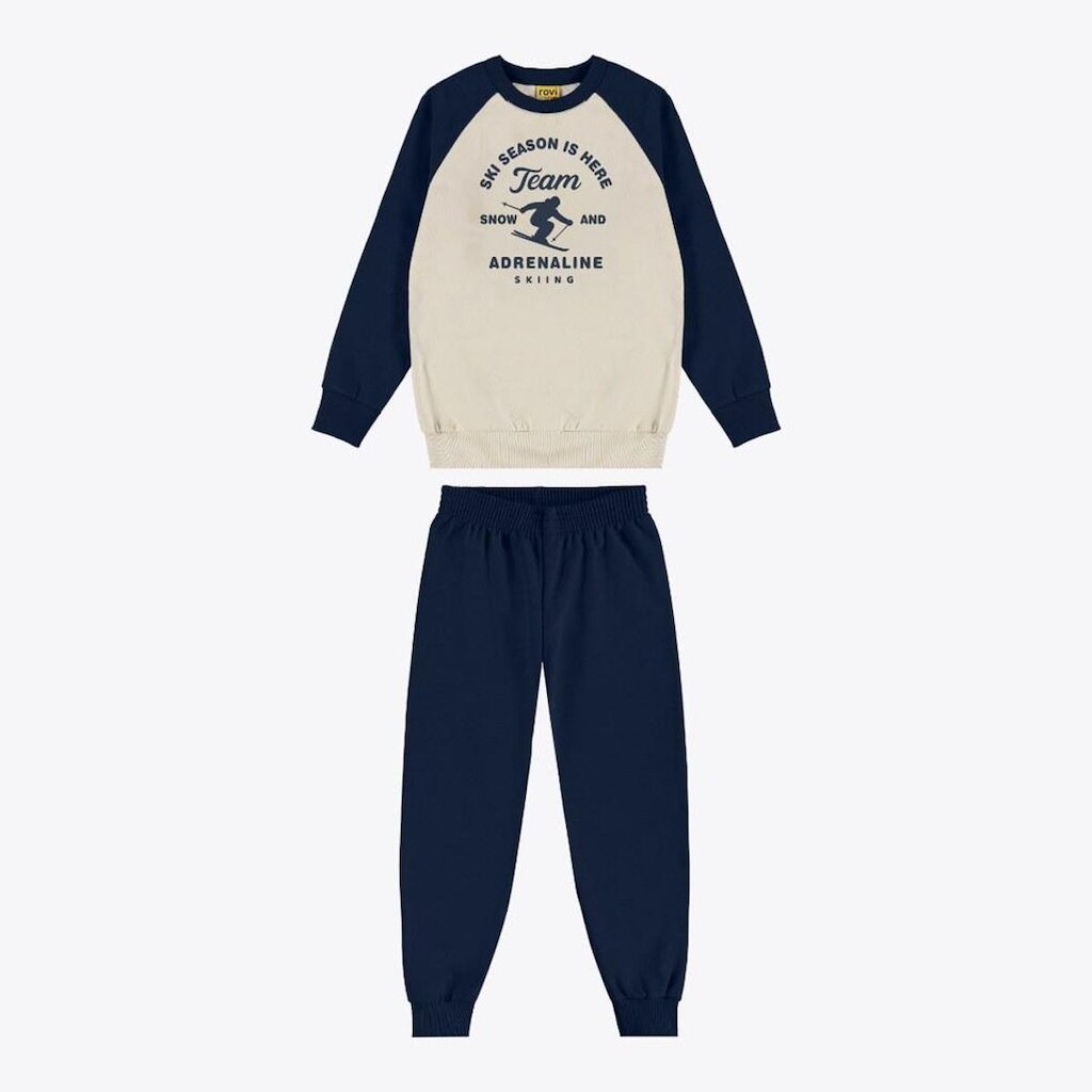 Conjunto Juvenil Menino Moletom Manga Longa Rovitex