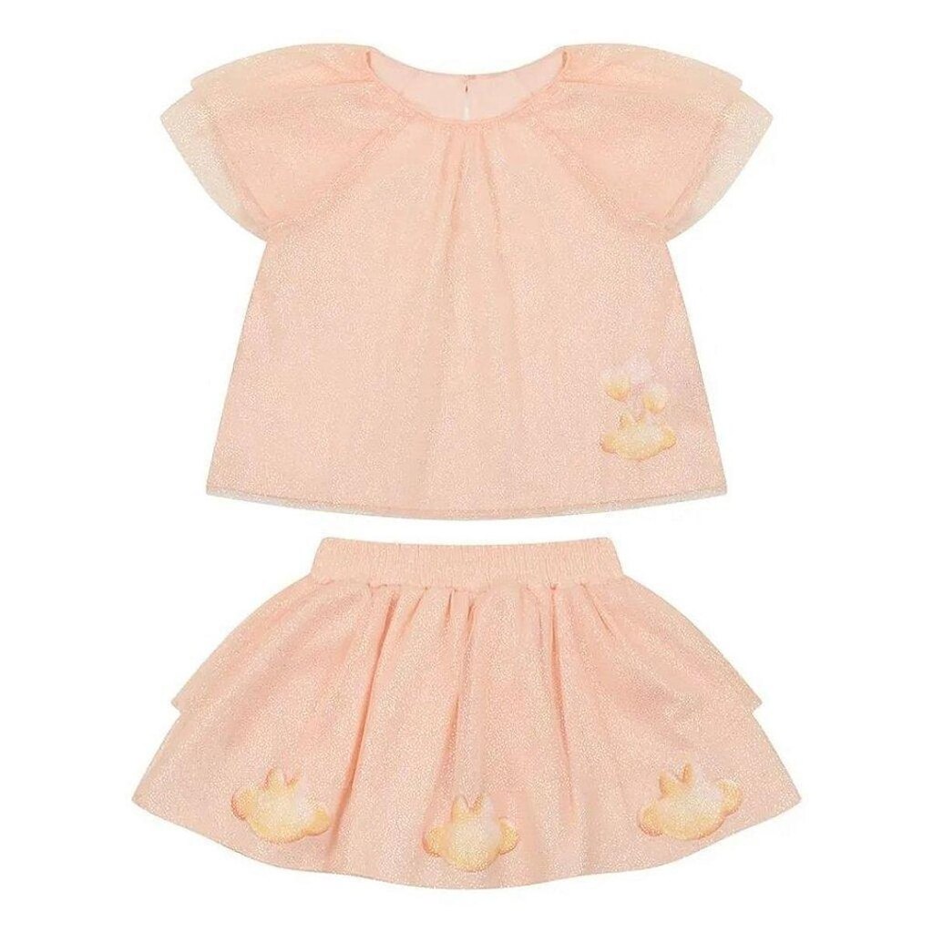 Conjunto Lilica Ripilica Tulê Bebê Balon Salmão Rosa