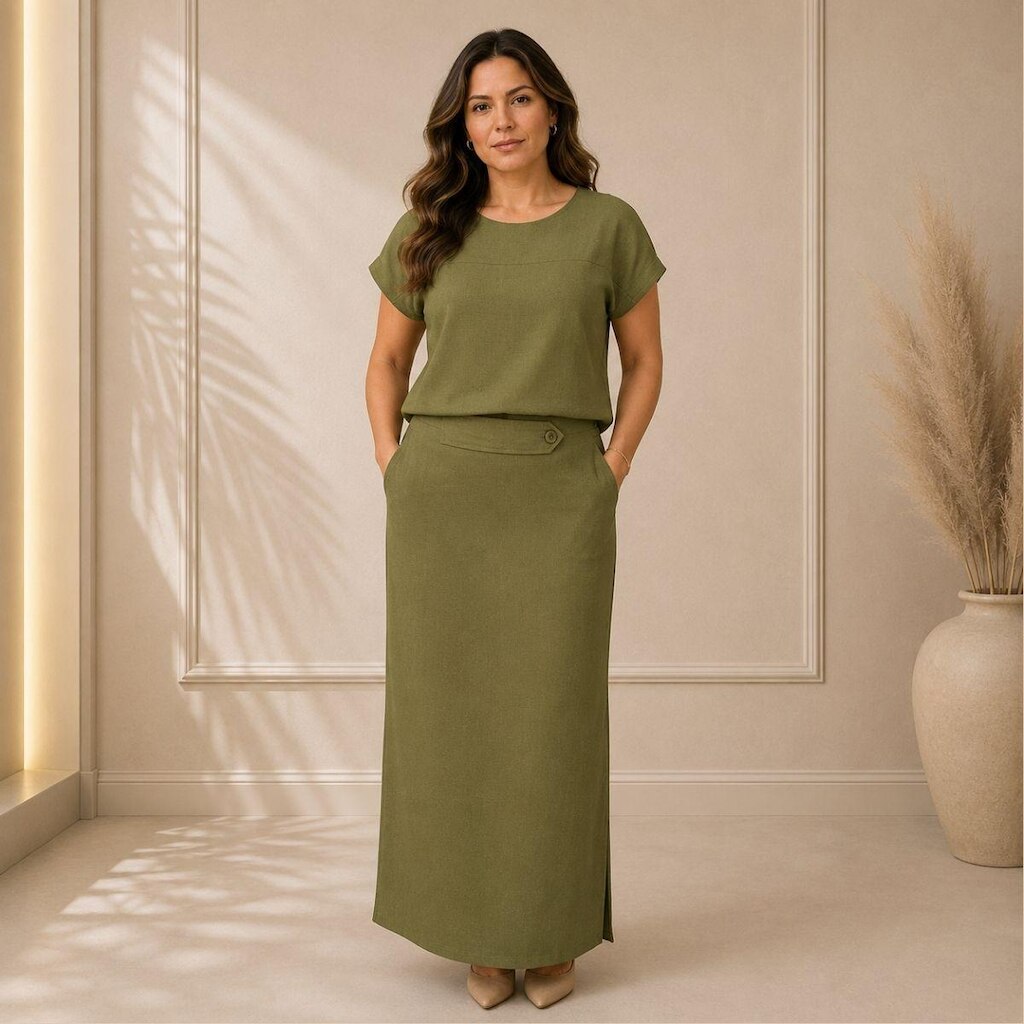 Conjunto Linho Sublime Blusa / Saia