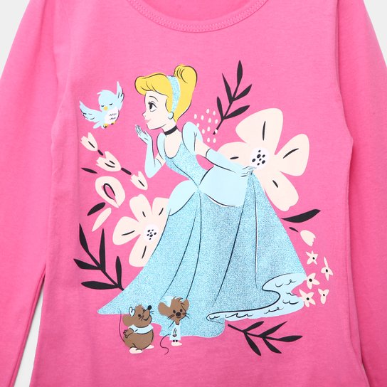 Conjunto Longo Infantil Disney Princesa Cinderela Menina