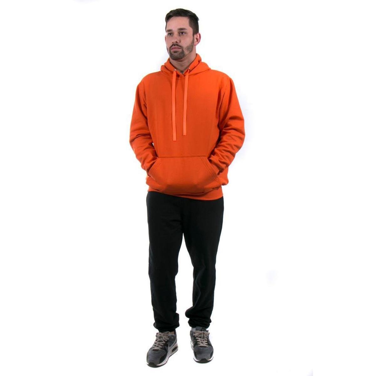 gildan safety orange moletom com capuz
