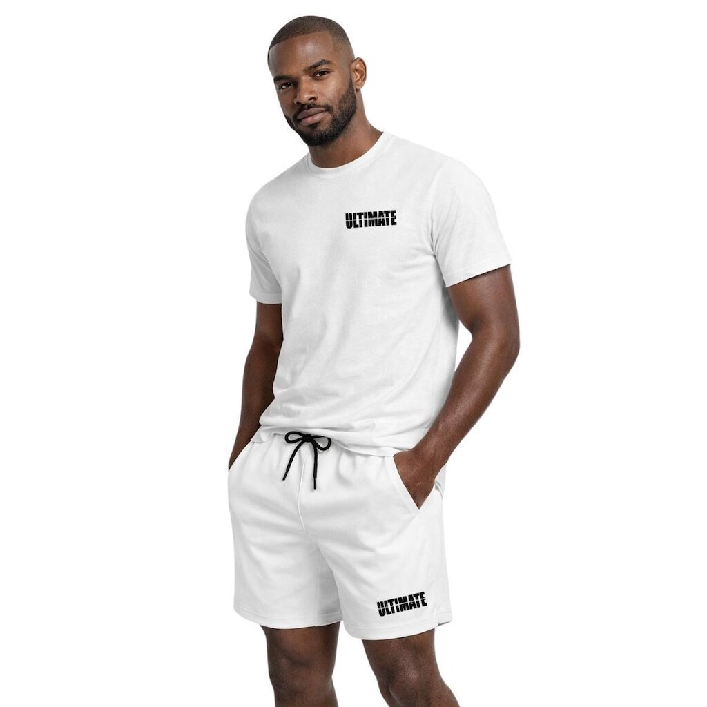 Conjunto Masculino Camiseta Algodão Estampada E Short Ultimate